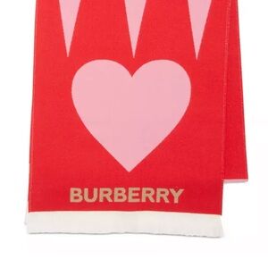 Burberry Red and Pink Heart Scarf